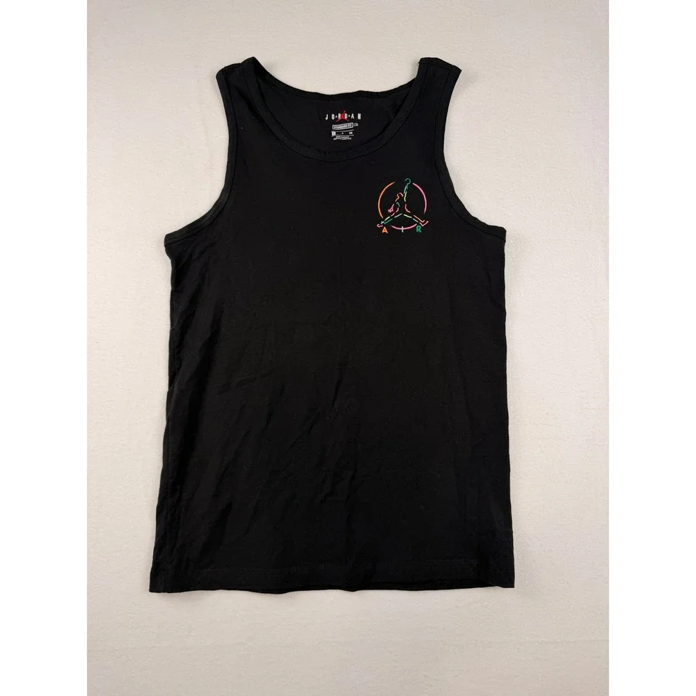 Jordan Mens Jumpman Air Graphic Tank Top Black Neon Logo Small CV3417-010